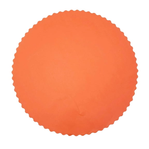 24 pcs - 14 inch diameter Orange round paper placemats scalloped - 24# paper