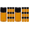24 pcs 3ml Mini Amber Glass Vial Bottles with Orifice Reducer and for