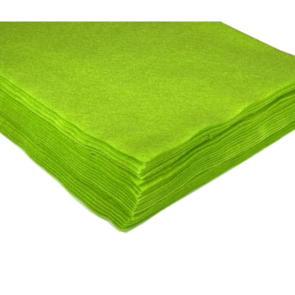 24 pcs 9" x 12" Soft Acrylic Craft Felt Sheet 1.5 mm Thick for Arts and Crafts (Apple Green)