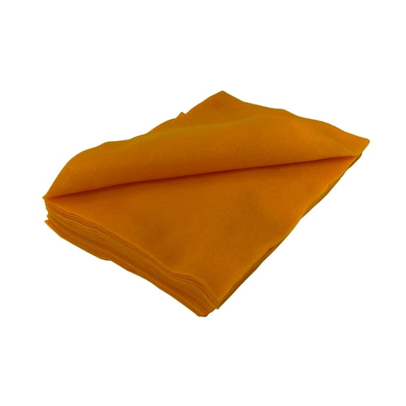 24 pcs 9" x 12" Soft Acrylic Craft Felt Sheet 1.5 mm Thick for Arts and Crafts (Light Orange)