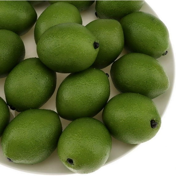 24 pcs Artificial Lemons and Limes for Decoration Fake Fruit Realistic for Home Party Bathroom Birthday Classroom - Mini Size (2.2 inch)
