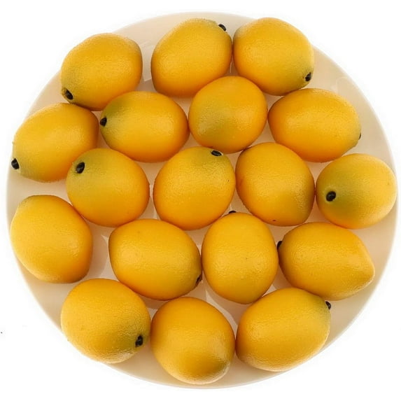24 pcs Artificial Lemons and Limes for Decoration Fake Fruit Realistic for Home Party Bathroom Birthday Classroom - Mini Size (2.2 inch)