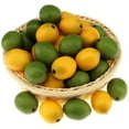 thumbnail image 1 of 24 pcs Artificial Lemons and Limes for Decoration Fake Fruit Realistic for Home Party Bathroom Birthday Classroom - Mini Size (2.2 inch), 1 of 3