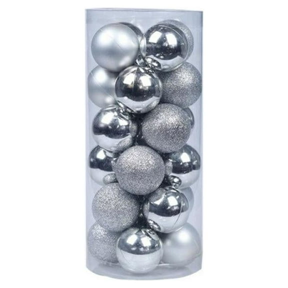 24 pcs Christmas Ball Electroplated Ball Christmas Tree Pendant Electroplating Ball Christmas Decorations 1.2inch