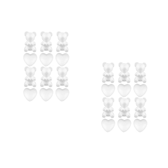 pcs Diy Craft Blanks Diy Materials Creative Bears Foams Crafts Foam Hearts Craft Bear Foams Crafts Foam Hearts Models Diy Crafts Supplies Foam Heart