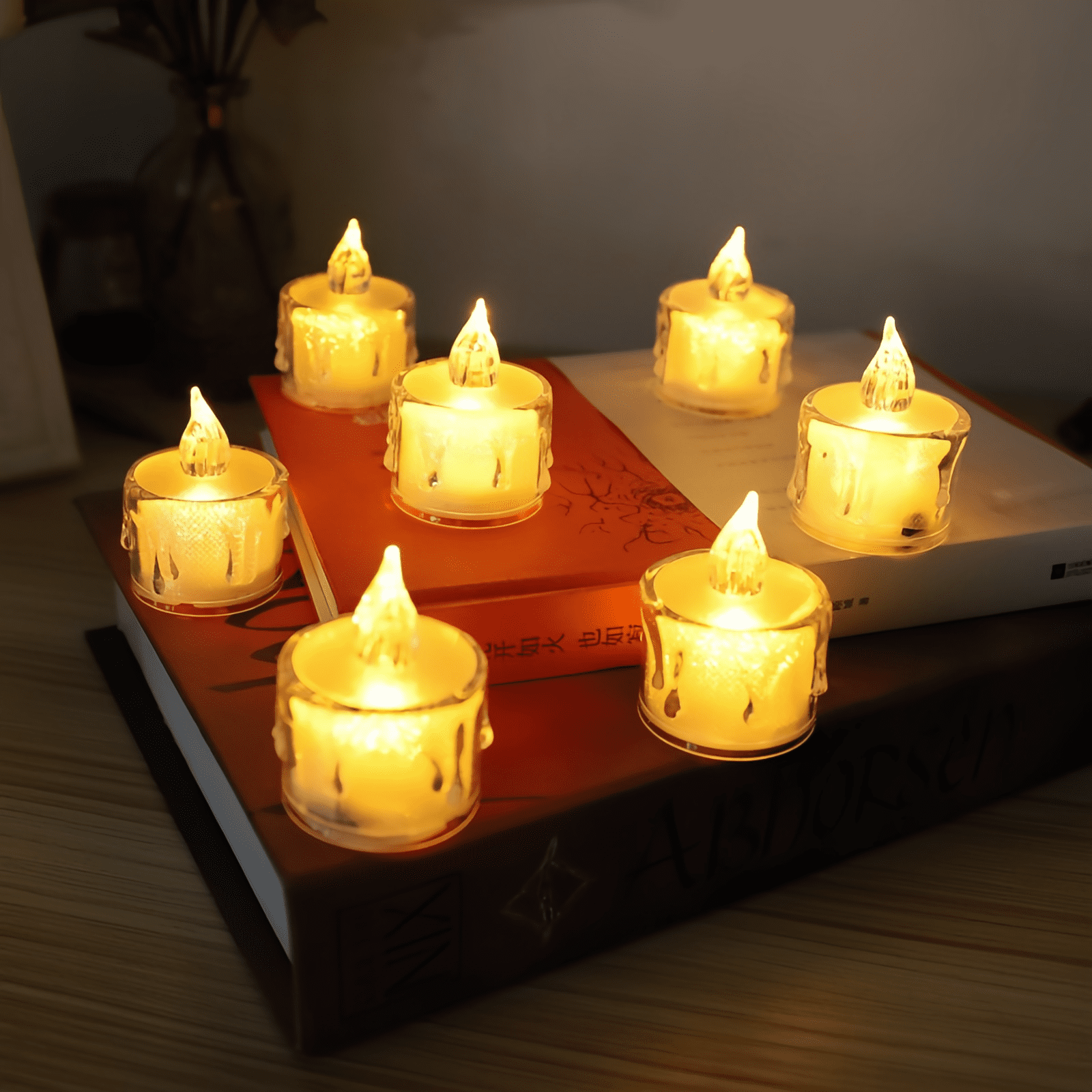 24 pcs LED Candles, Battery Tea Lights, Lasts 2X Longer, Realistic Tea