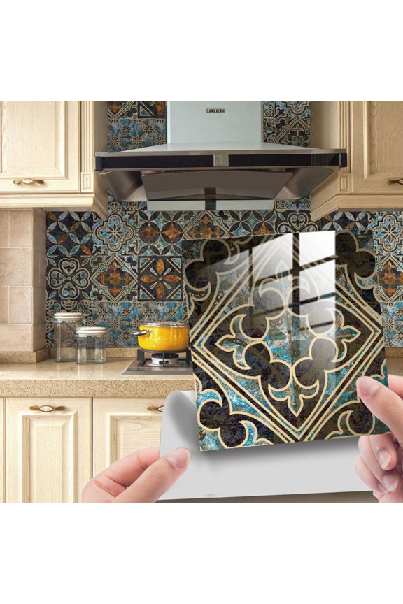 24 pcs Peel and Stick Backsplash for Tile Stickers, 6"x6" Inches Self Adhesive Removable Waterproof for Walls Stickers, Vinyl Tile for Kitchen Backsplash, Stairs, Stick on Tiles
