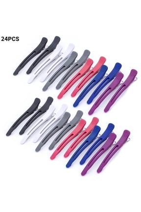24 Pcs Anti-Slip Silicone Duck Bill Hair Clips, Professional Hair Sectioning Clips for Women Men