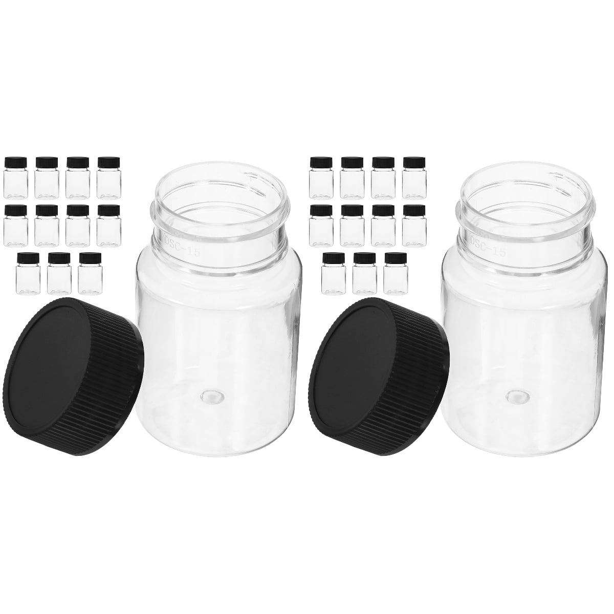 24 pcs Sampling Bottles Wide Mouth Bottles Empty Refillable Bottles ...