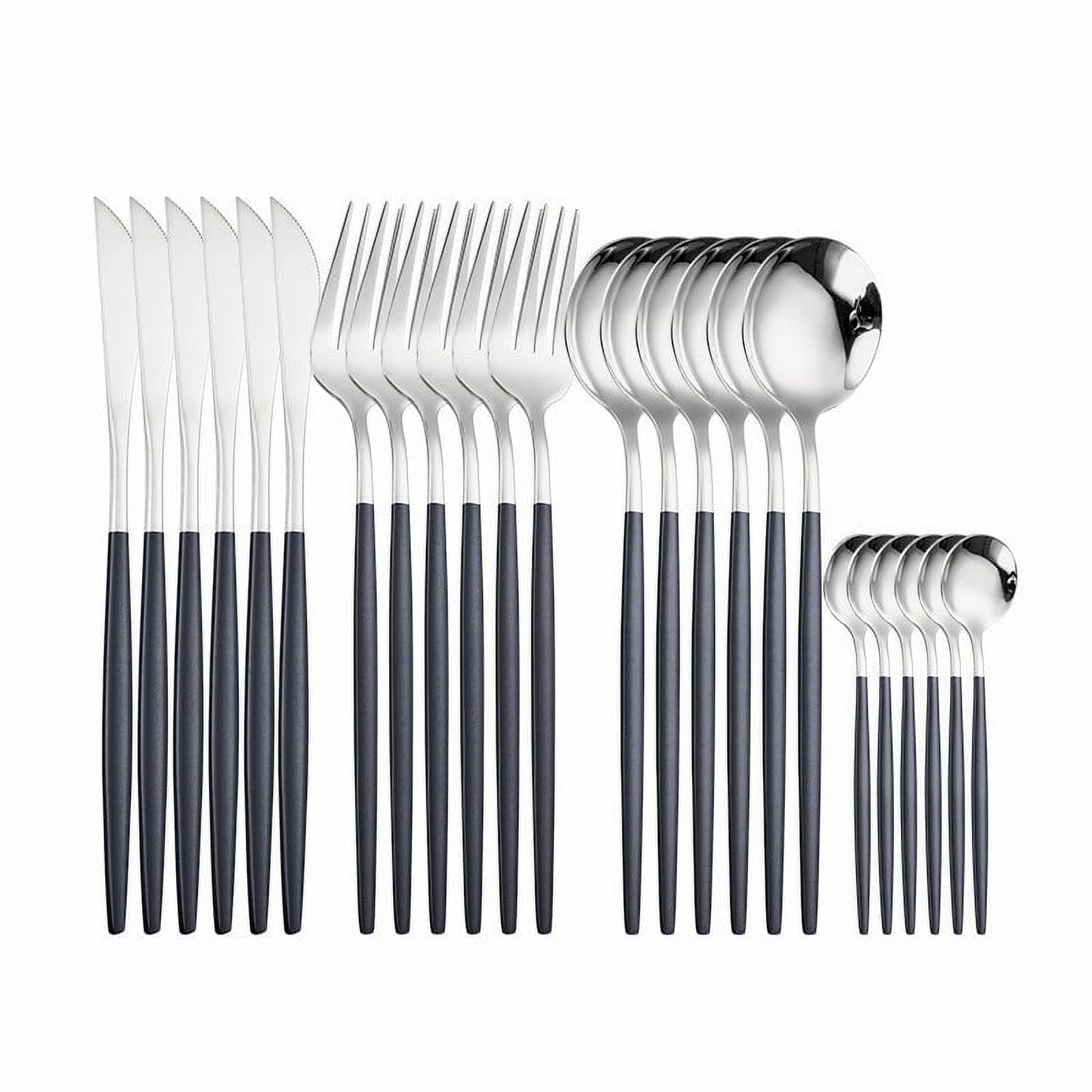 24 pcs Silverware Set For 6, Stainless Steel Flatware Set, Utensils Set