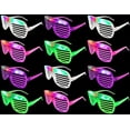 thumbnail image 1 of 24 pcs Slotted Shutter Shade Sunglasses Blinking Led Light Up Eyeglasses Flashing Party Gift Bag Fillers, 1 of 7