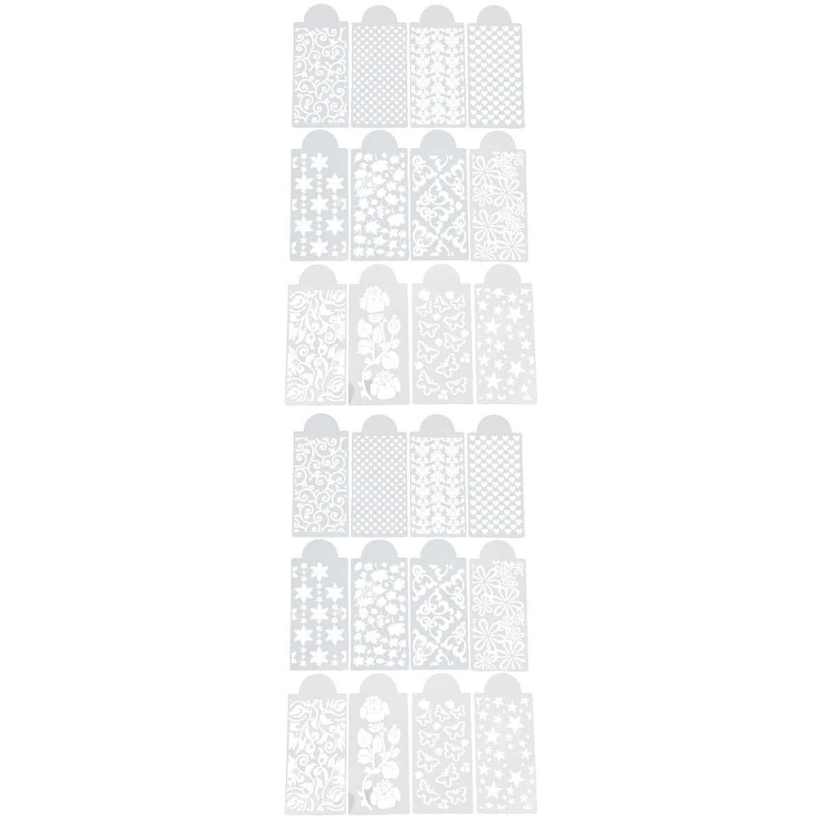 24 pcs Stencils Plastic Painting Stencils Handicraft Drawing Template