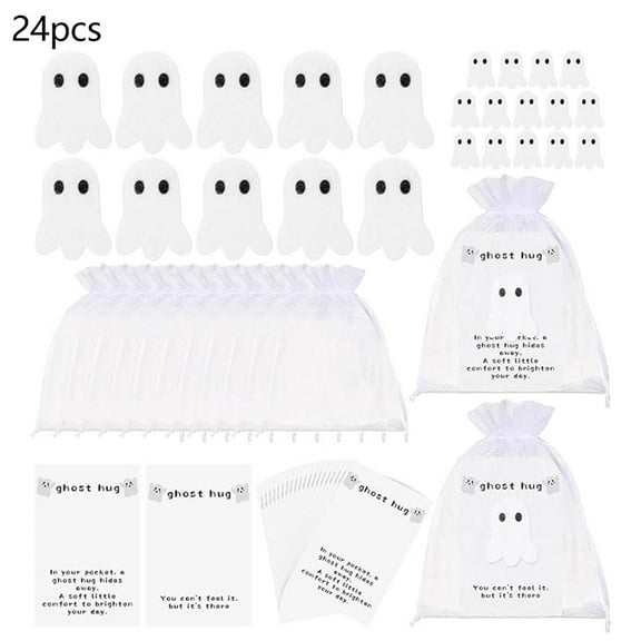 24-piece Ghost Pocket Hug Gift Set, Halloween Bulk Scary Gifts M6O2