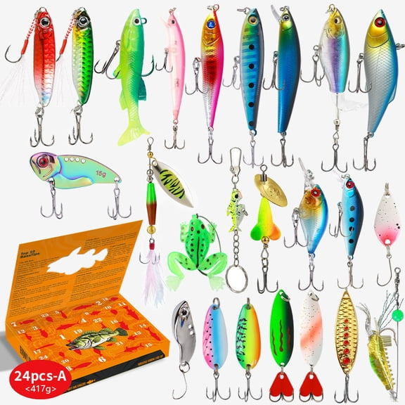24-piece Road Runner Lure Blind Box Set Outdoor Countdown Set, colorful and bright design, super , durable, Road Runner False Lures