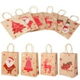 thumbnail image 1 of 24 pieces, Christmas series gift packaging bags, Christmas gift bags, gift bags with handles, kraft paper Christmas gift bags, Christmas gift storage bags, 5.91*3.15*8.27 inches., 1 of 6