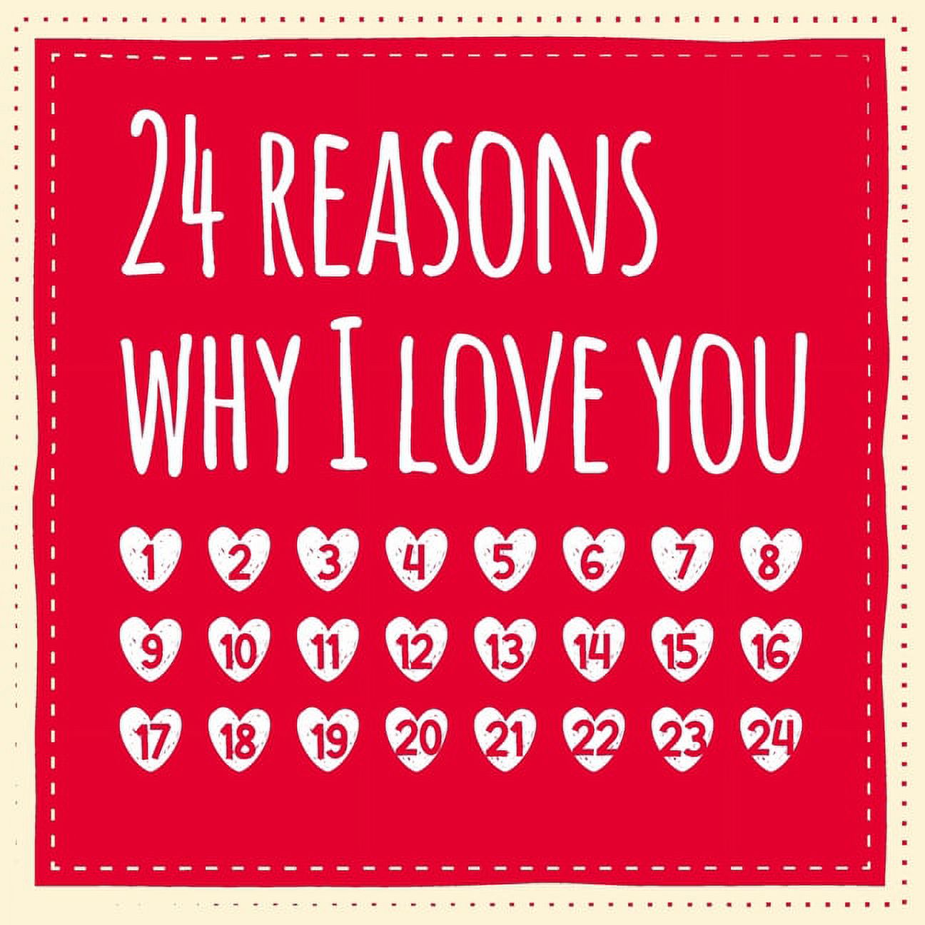 24 reasons why I love you Advent calendar book to fill out gift for