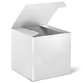 thumbnail image 1 of 24 white cardboard paper gift favor boxes 2.5" cubes, 1 of 1