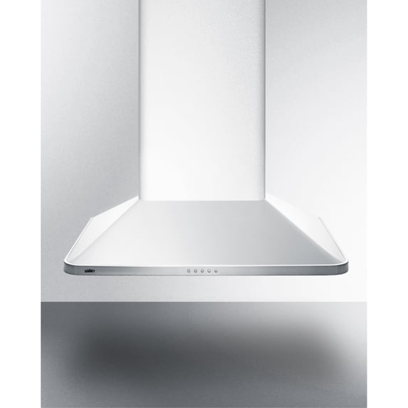 24" wide European style convertible wall-mount range hood in stainless steel