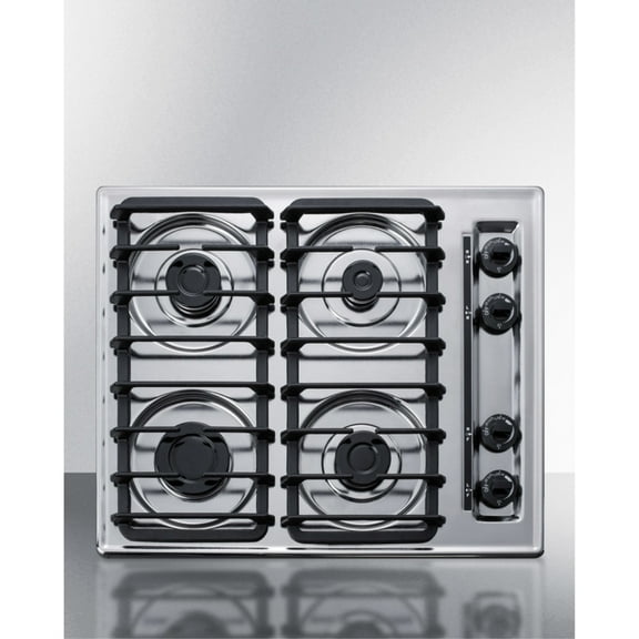 SUMMIT 24" Wide 4-Burner Gas Cooktop