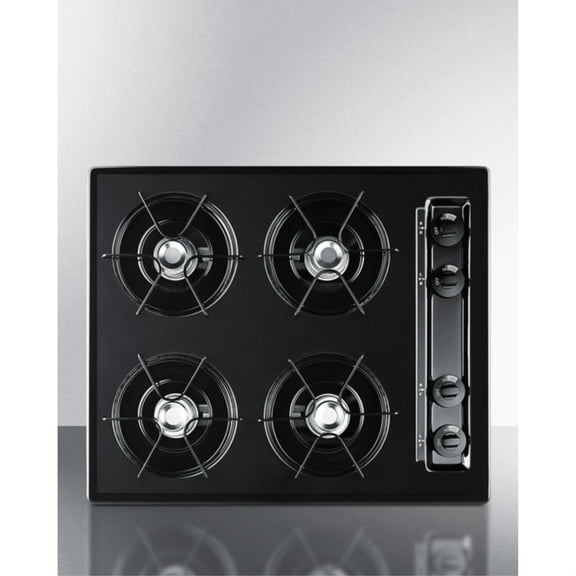SUMMIT 24" Wide 4-Burner Gas Cooktop
