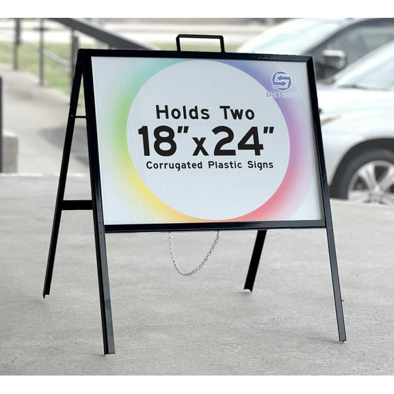 24" wide x18" tall Slide-In Angle Iron A-frame Real Estate A-Frame.