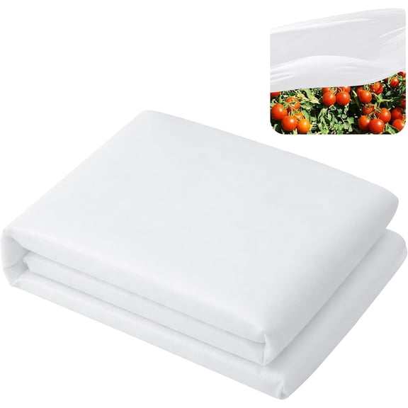 24 x 10 Ft Plant Sun Protection Cloth, Garden Plant Shade Cloth, Non-Woven White Light Refraction Sunshade Cloth for Protecting Plants Vegetable Rows from Direct Sunlight