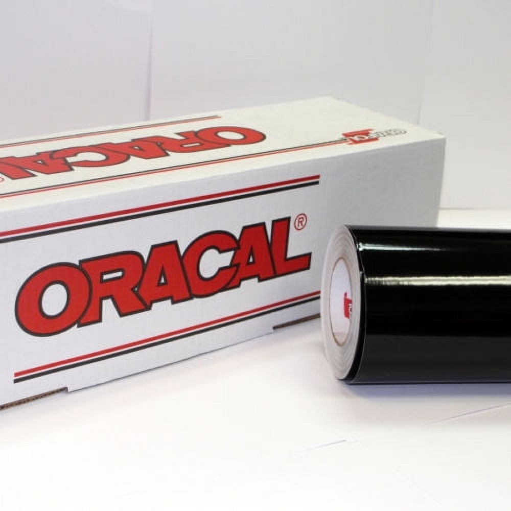 24" x 10 Ft Roll of Glossy Oracal 651 Black Vinyl for Craft Cutters and Vinyl Sign Cutters
