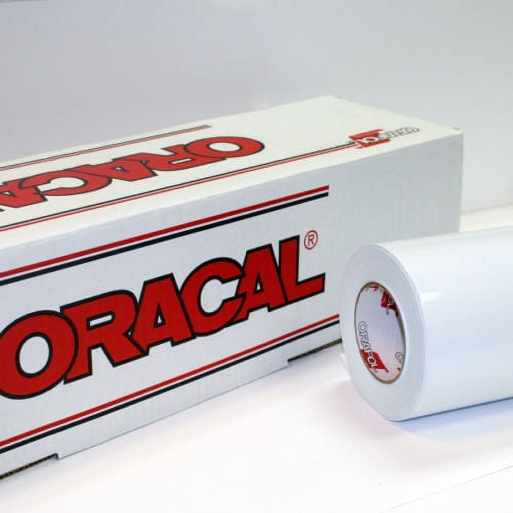  Roll of Glossy White Oracal 651 Permanent Adhesive-Backed Vinyl  (12 x 5ft) : Arts, Crafts & Sewing
