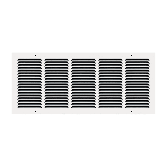 24" x 10" TruAire White Steel Wall Return Air Grille