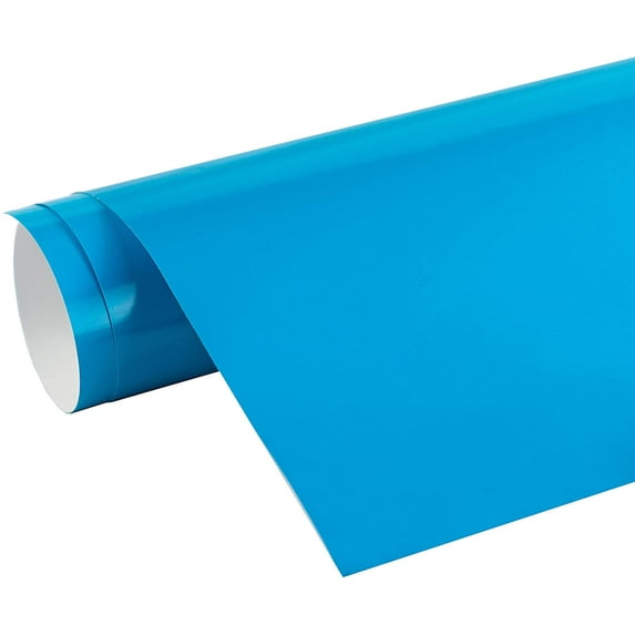 24" x 10 ft Roll of glossy Olympic-Blue Repositionable Adhesive-Backed Vinyl for Craft Cutters, Punches and Vinyl Sign Cutters