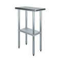 thumbnail image 1 of AmGood 24 in. x 12 in. Stainless Steel Table | Metal Utility Kitchen Prep Work Table | NSF, 1 of 9