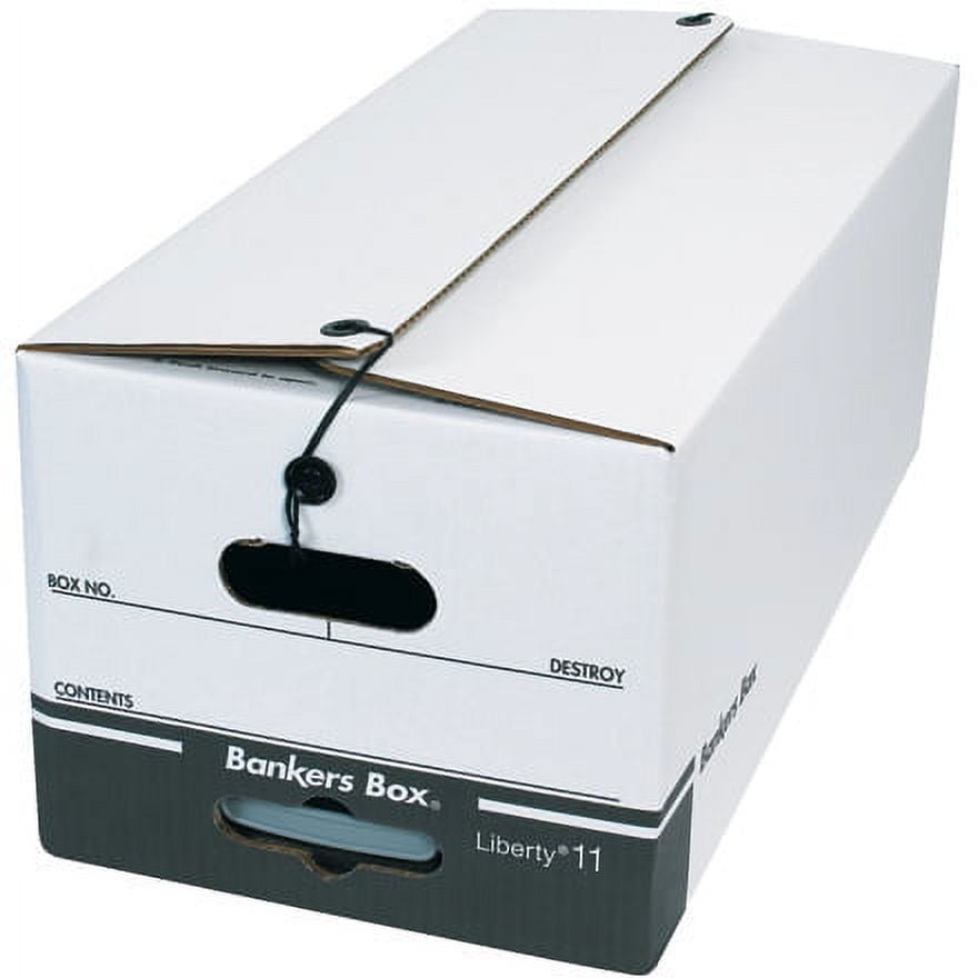 White Corrugated Button and String File Storage Boxes - 24 x 12 x 10 1/4 inches