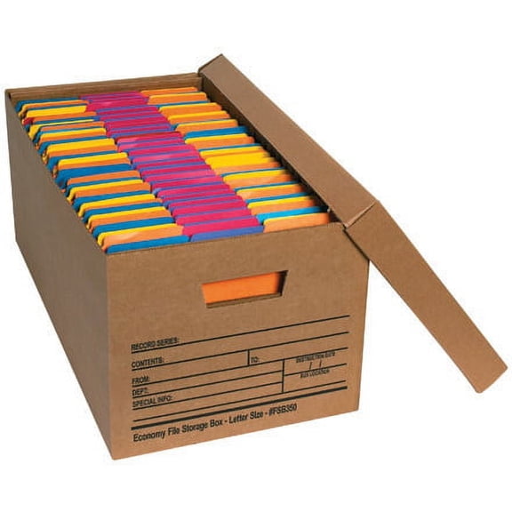 12-Pack 24x12x10 Economy Pre-Printed File Storage Boxes