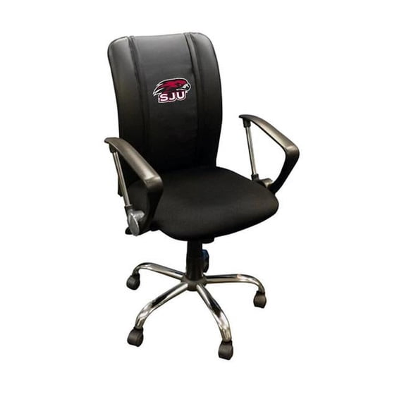 24 x 12 x 22 in. St. Josephs Hawks Collegiate Curve Task Chair - Black