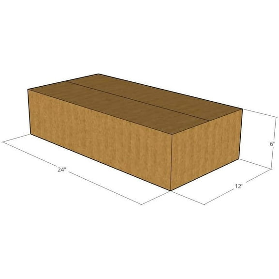 24" x 12" x 6" Corrugated Boxes 32 ECT (Pack of 5-24x12x6) | Quality Moving Boxes. Great for Shipping Boxes for Business, Office or Home.