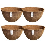 Garden Artisans Round Molded Coco Liner for Hanging Baskets, 24in x 15in, Count 4
