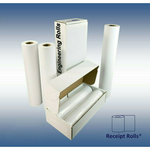 24" x 150' CAD 20 lb. Bond Inkjet Wide-Format Plotter Paper - 2.0" Core 4 Rolls