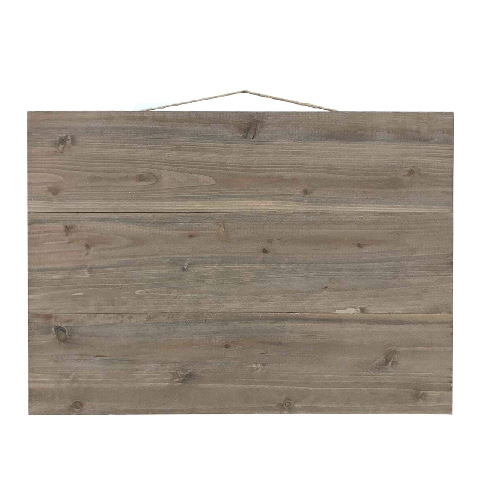 24" x 16.75" Rustic Brown Wooden Plaque