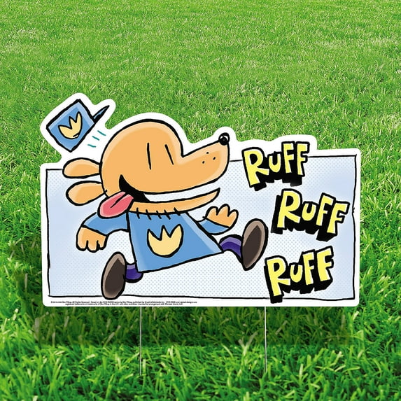 24" x 16" Dog ManTM Character Single-Sided Plastic Yard Sign
