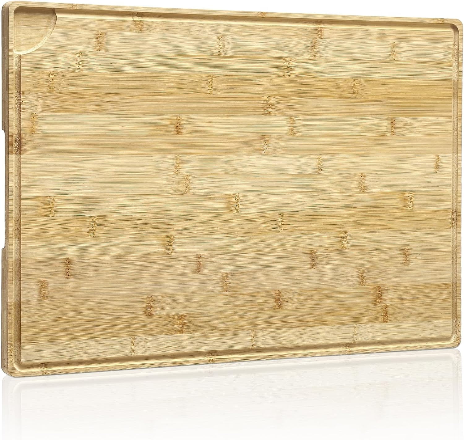 24 x 16 Inch Cutting Board for Kitchen,Extra Large Bamboo Cutting Board with Deep Juice Groove and Handle for Stove Top, Kitchen Chopping Boards for Meat Vegetables
