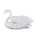 thumbnail image 1 of 24" x 16" Light Gray Resin Swan Sculpture with Textured Feathers, by DecMode, 1 of 12
