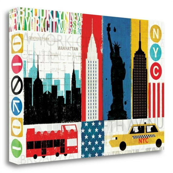24" x 16" New York City Experience by Michael Mullan Canvas Fabric Multi-Color