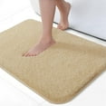 thumbnail image 1 of 24 x 16 Non Slip Bathroom Rugs Durable Soft Bath-Mat for Bathroom Machine Washable Bath Mats Rugs Water Absorbent Bathroom Mats with Fluffy Microfiber Beige, 1 of 6