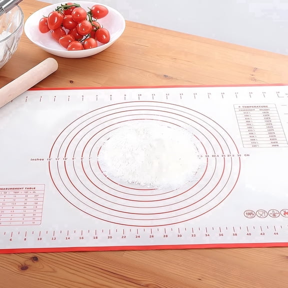 Mighty Rock 24 x 16 Silicone Pastry Mat Rolling Baking Mat Dough Kneading Mat with Measurements Non Slip