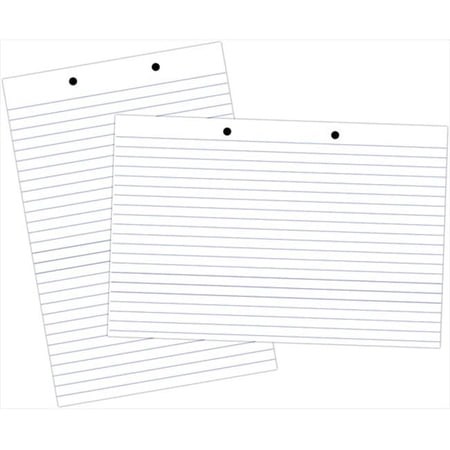 24 x 18 In. Primary Chart Paper Pad, 1 In. Ruling, 0.75 In. Broken Line, 0.5 In. Skip Line, White Newsprint