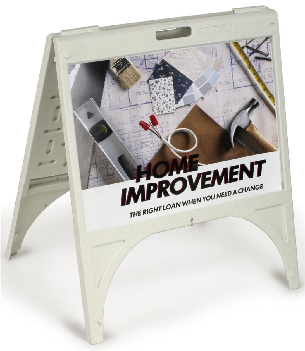24 x 18 White Polyethylene Double-Sided A-Frame Sign Holder