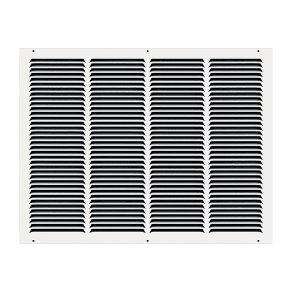 24" x 18" TruAire White Steel Wall Return Air Grille