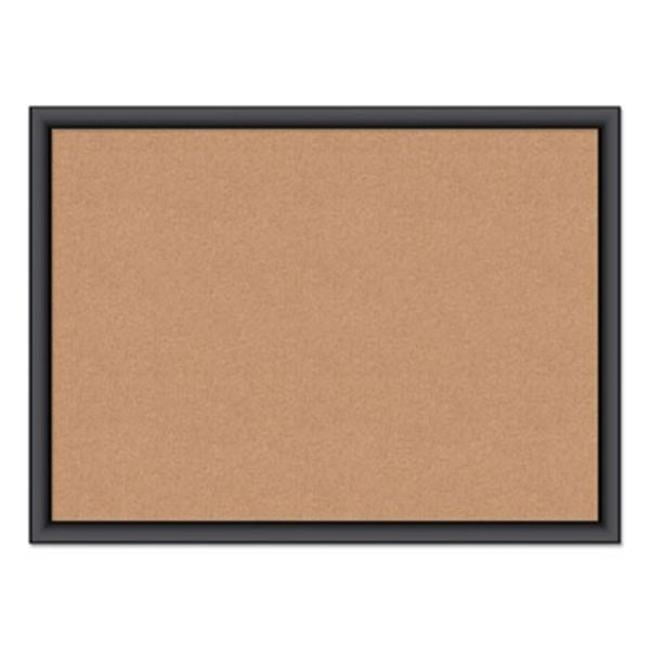 Modern Black Wood Frame Cork Bulletin Board 23 x 17