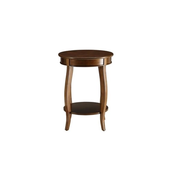 24 x 18 x 18 in. MDF, Solid Wood Leg Walnut Side Table
