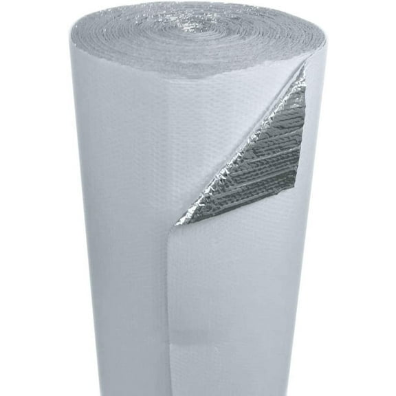 24" x 200' White Double Bubble Reflective Foil Insulation Thermal Barrier R8